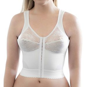 Cortland Intimates Back Support Longline Bra -  White  9603